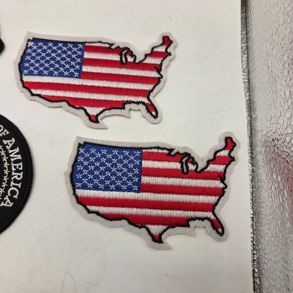 Lot of 9 USA Patriotic Eagle Flag Embroidered Patches Sew On Craft DIY Set - Picture 6 of 11